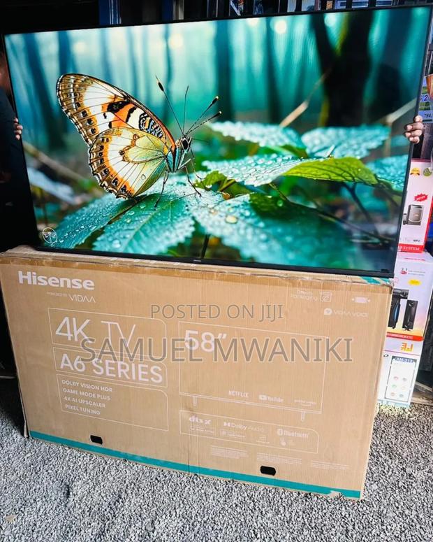 Hisense 58′′ Uhd Smart Frameless Tv A6k New Model