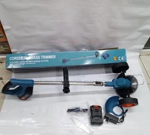 Cordless Grass Cutter Set With Wheel and Two Batteries - thumbnail 2