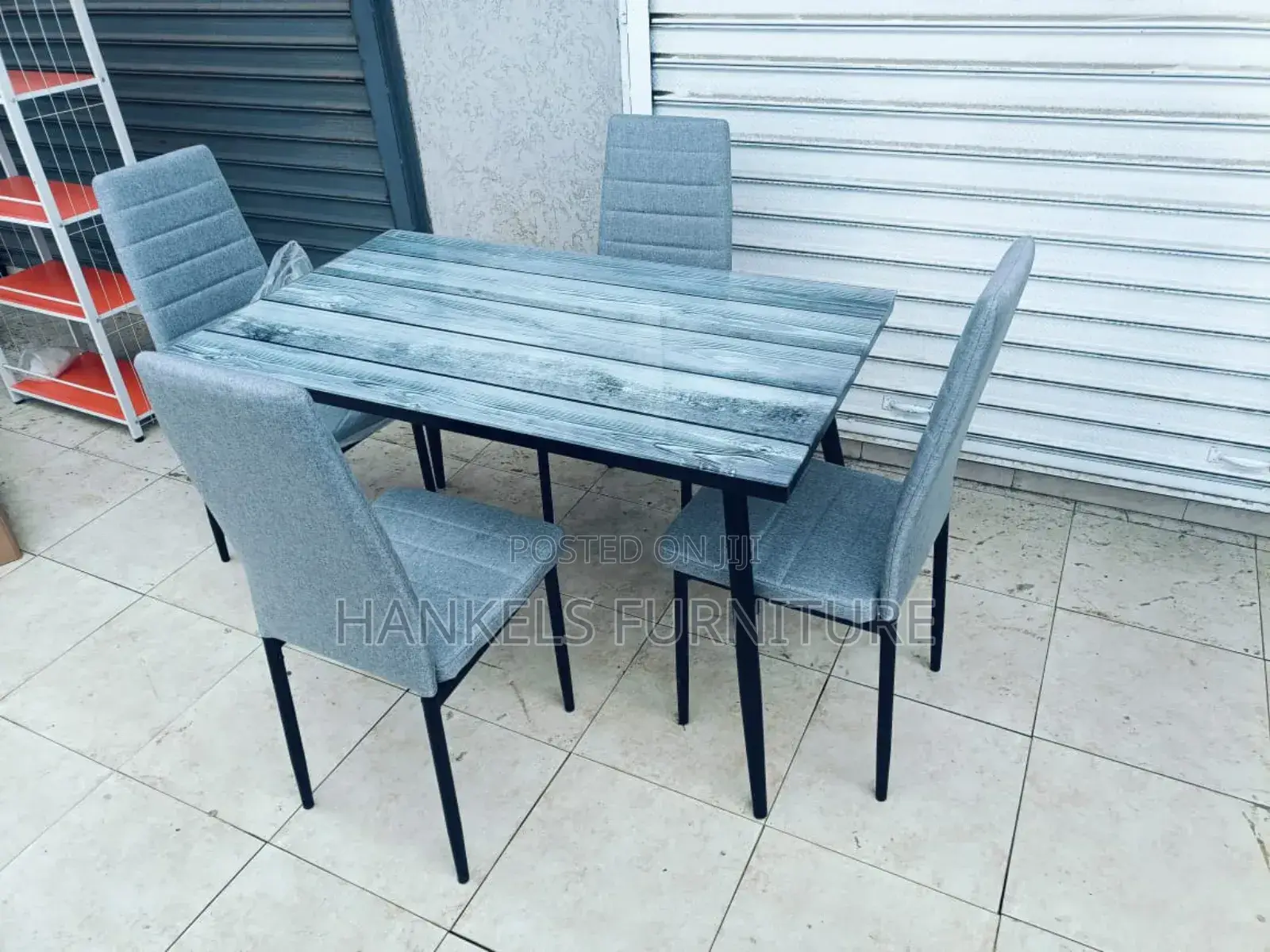 Glass Top Dinner Table Set