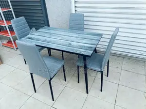 Glass Top Dinner Table Set