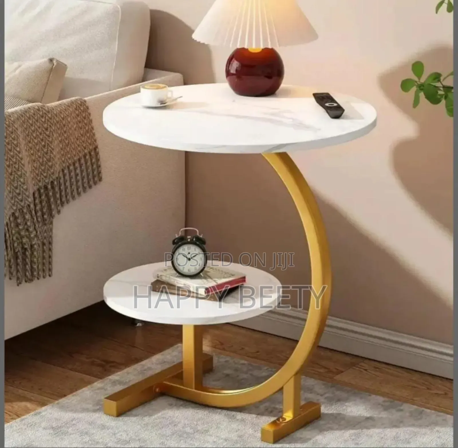 2 Tier Luxury Y-Shaped Side Table Living Room -Round Coffee
