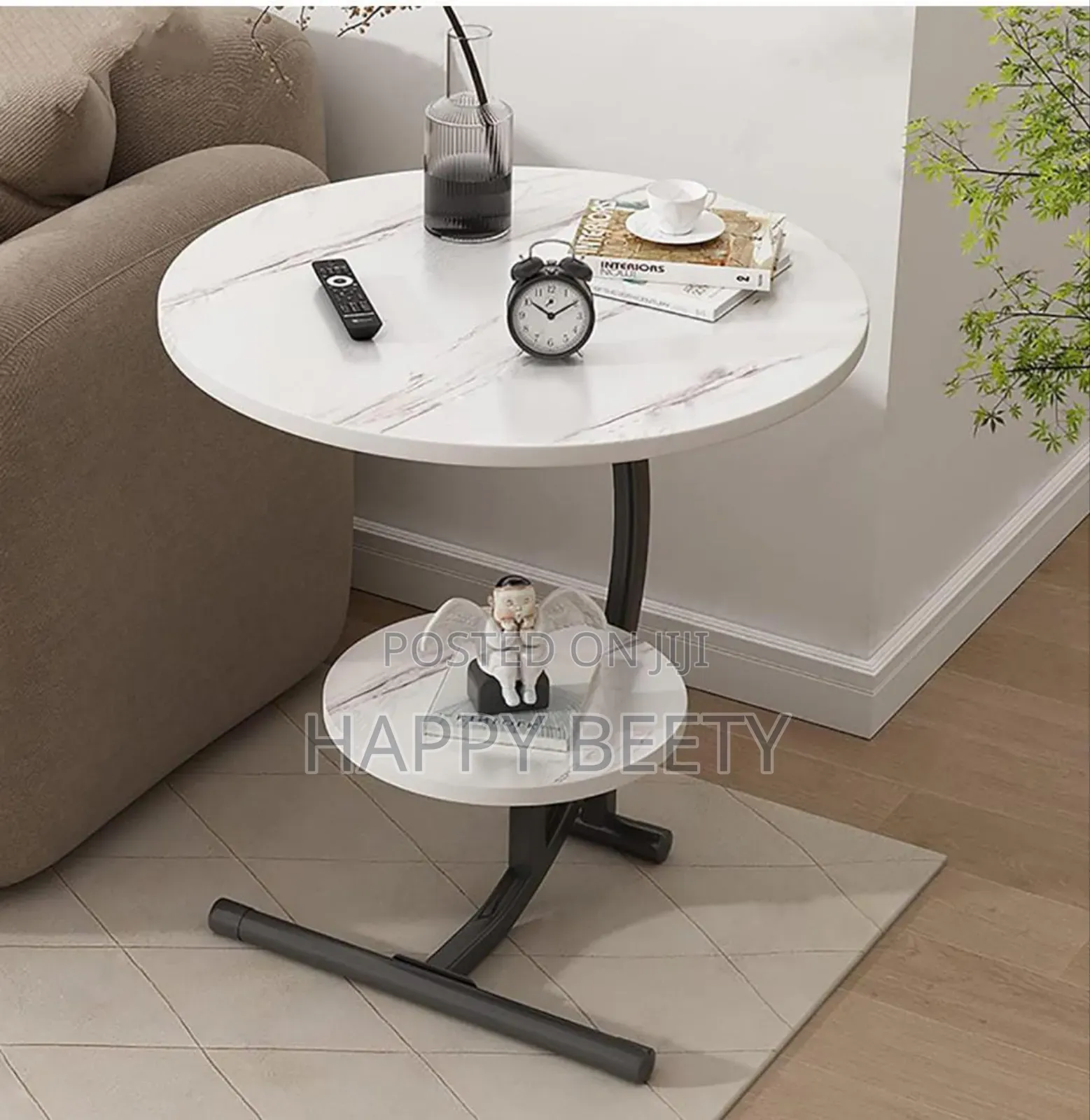 2 Tier Luxury Y-Shaped Side Table Living Room -Round Coffee