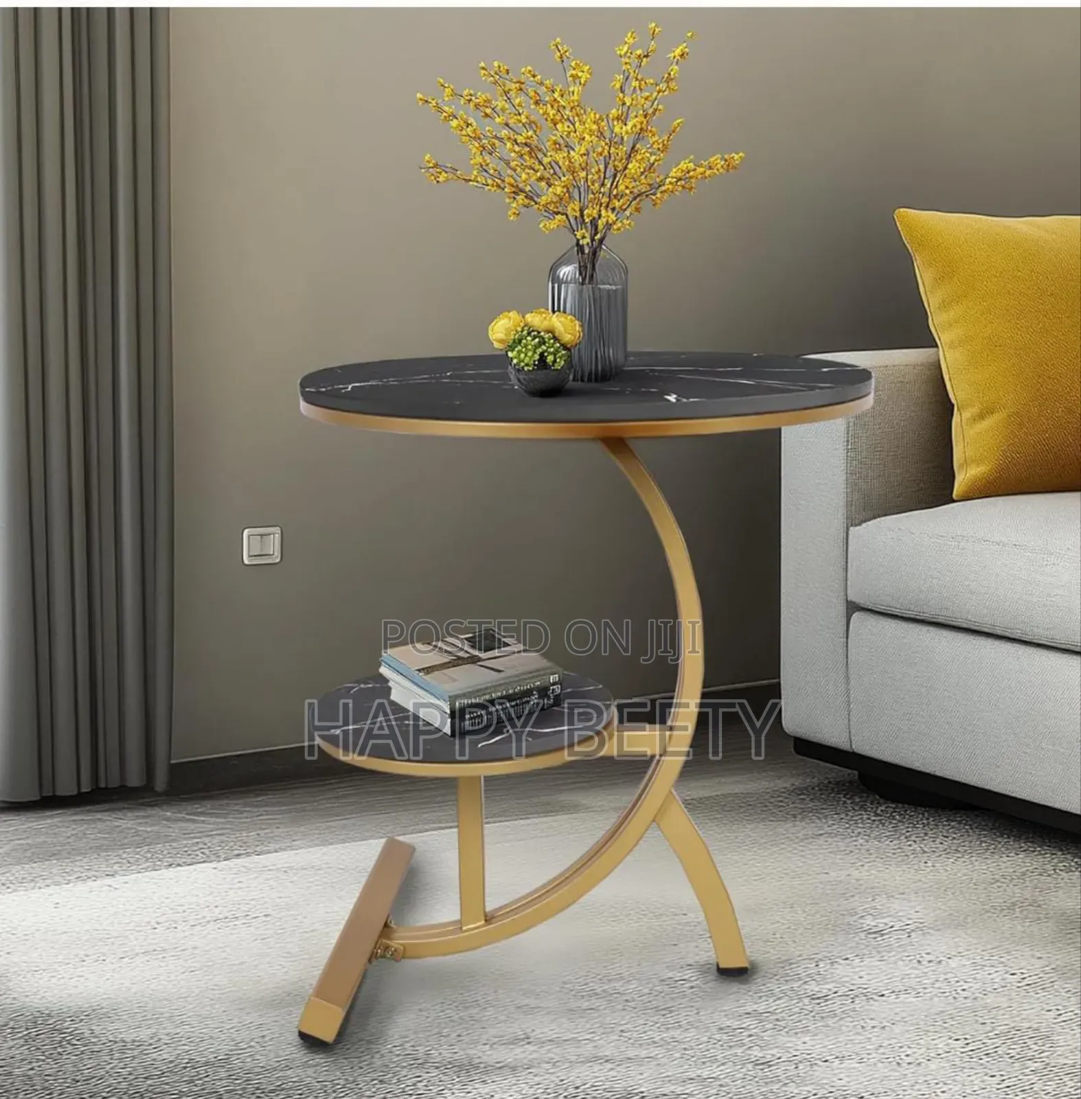 2 Tier Luxury Y-Shaped Side Table Living Room -Round Coffee