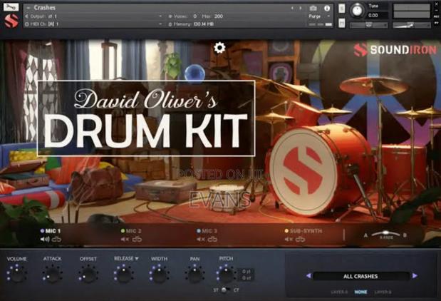 David Oliver's Drum Kit. - main view