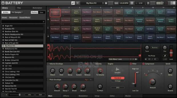 Battery 4 Drums Plug In - main view