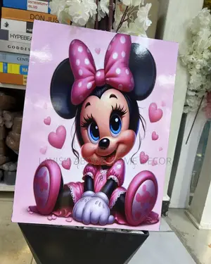 Minie Cartoon Girl’S Bedroom Wall Art Hanging A3