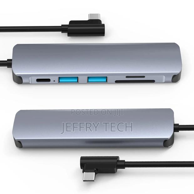 Airsky 6 in 1 Right Angle Usb-C Docking Station With 60w Pd - thumbnail 3