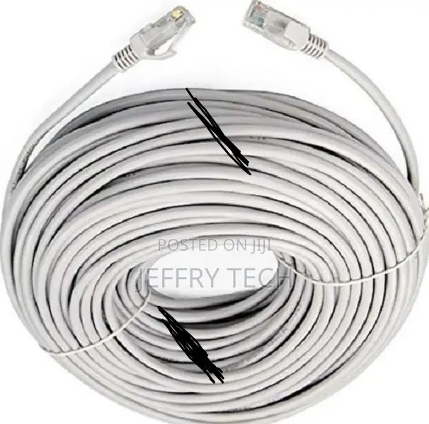 Rj45 Cat6 Utp Network Cable, PVC Patch Cord, Ethernet 30 M