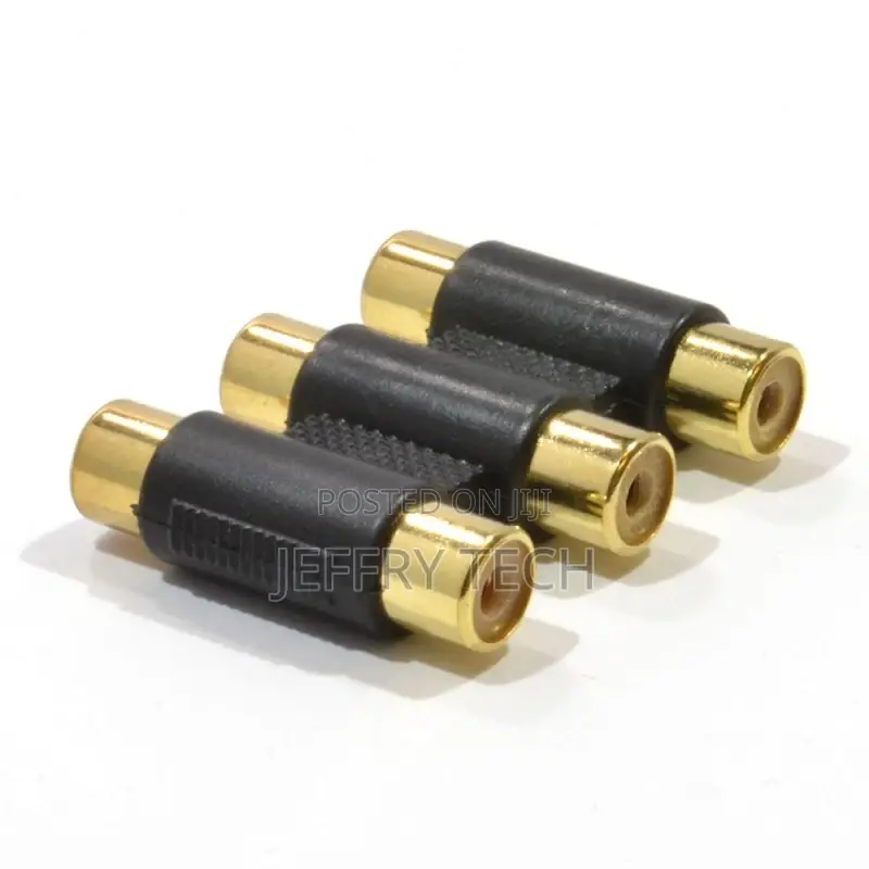 Phono Rca Coupler Triple Socket to Triple Socket for Audio