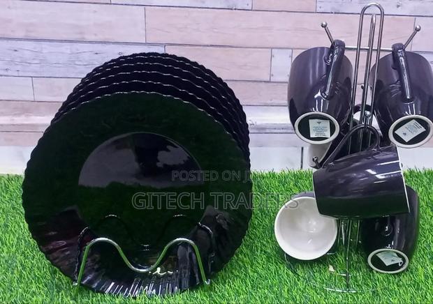 12pc Black Dinner Set