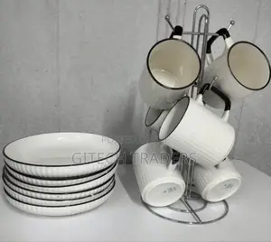 12pcs Japanese Set Contain:6cups,6plates*