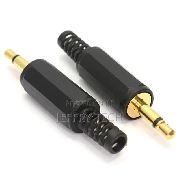 3.5mm Mono Jack Plug End Gold Solder Yourself [2 Pack] - main view