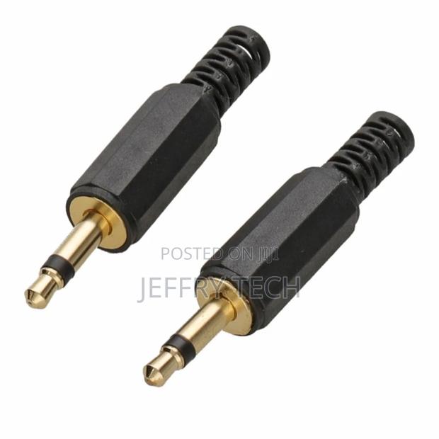 3.5mm Mono Jack Plug End Gold Solder Yourself [2 Pack] - thumbnail 2