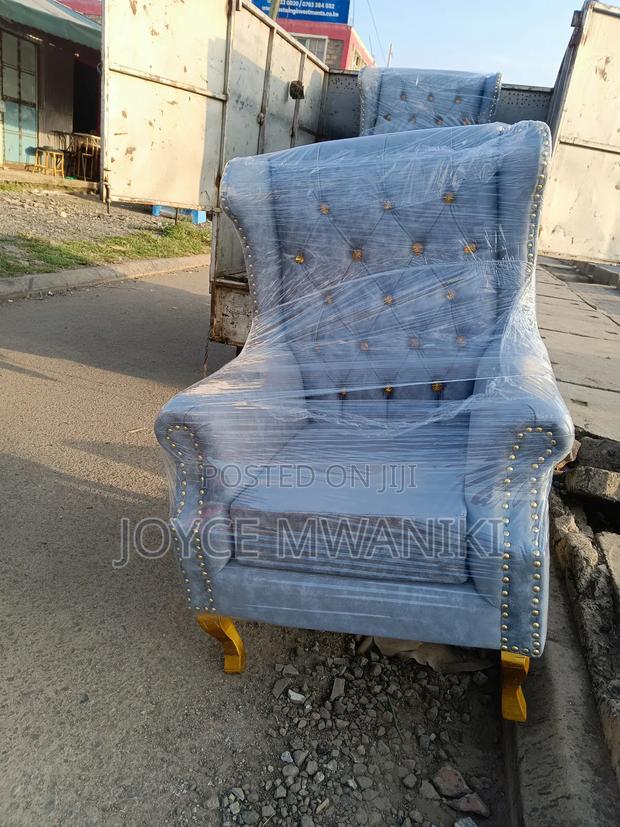 Pedicure Seat or King Chair, Grey and Gold