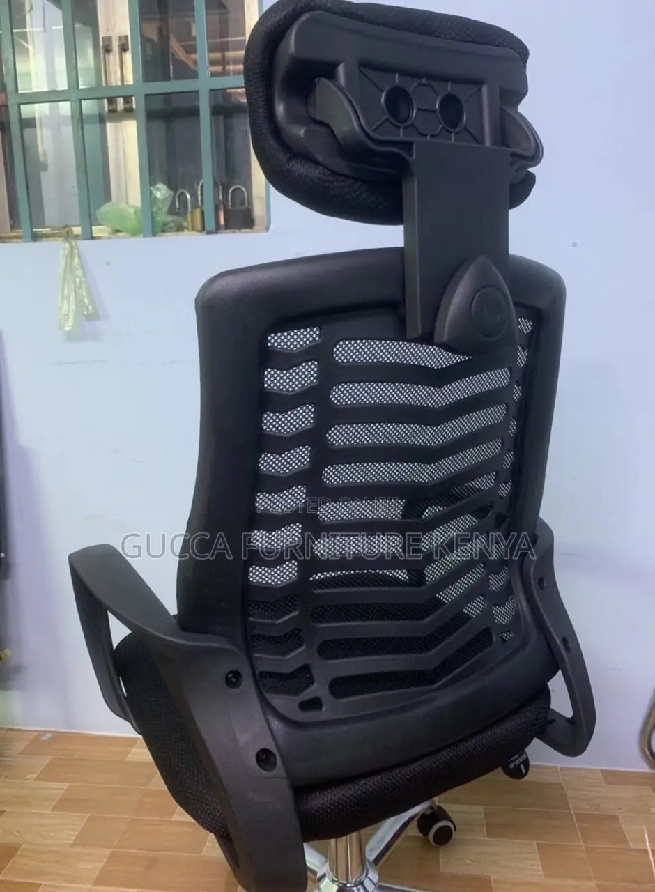 Office Chairs: High Back Mesh Chair With Quality Head Pillow