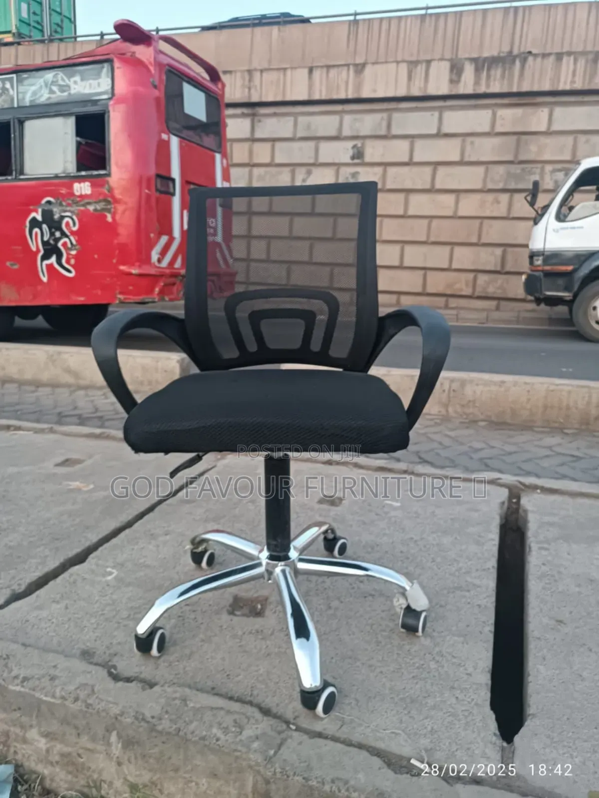 Black Mesh Office Chair Adjustable Tf9kjm
