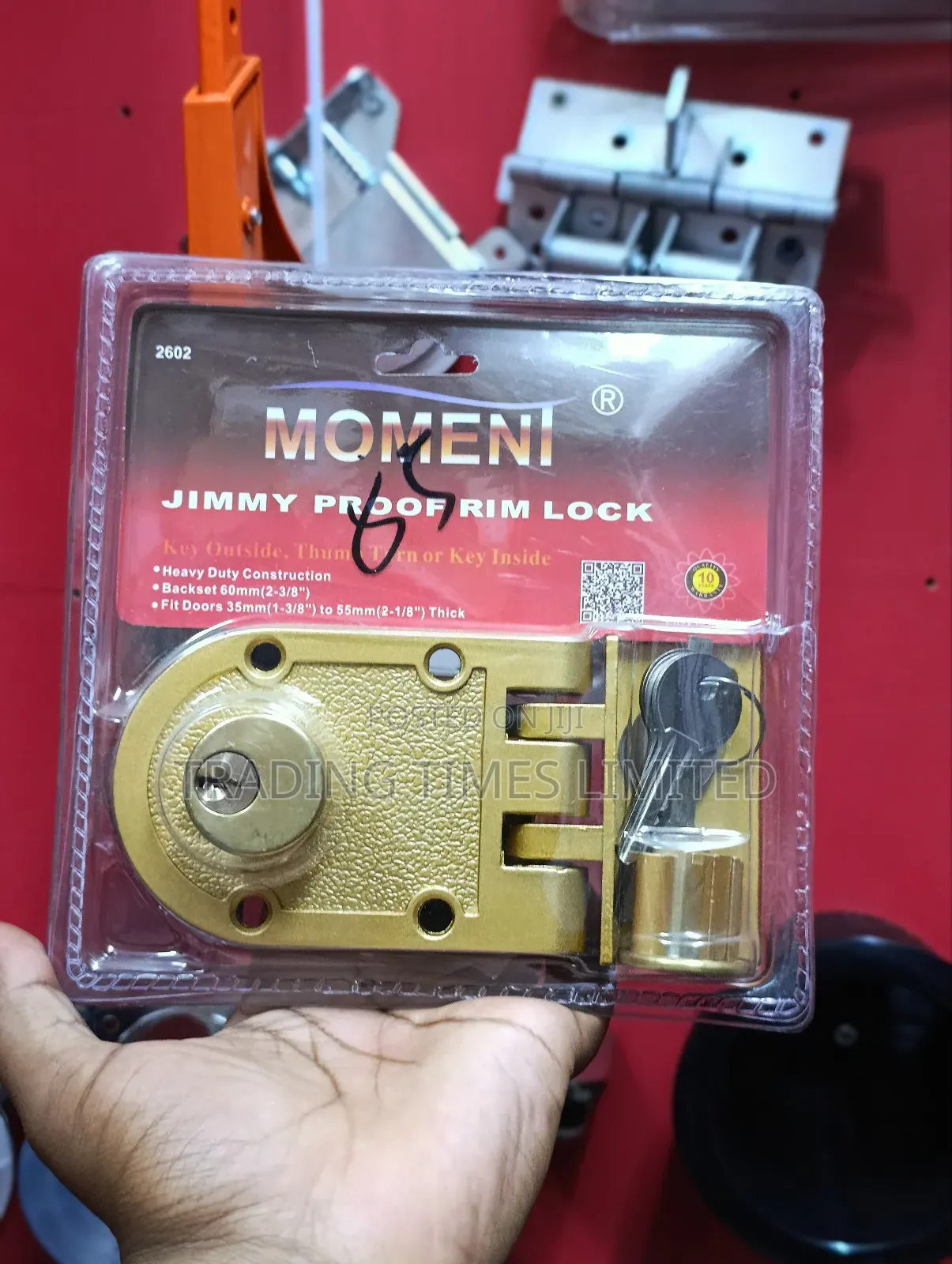 Jimmy Proof Rim Lock ( Jimmy) Lockable With Key Both Sides