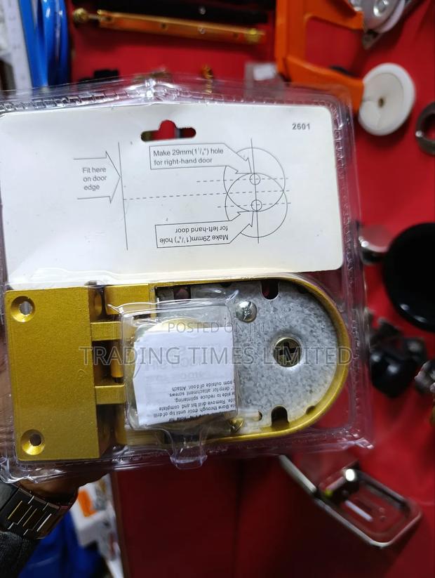 Jimmy Proof Rim Lock ( Jimmy) Lockable With Key Both Sides - thumbnail 4