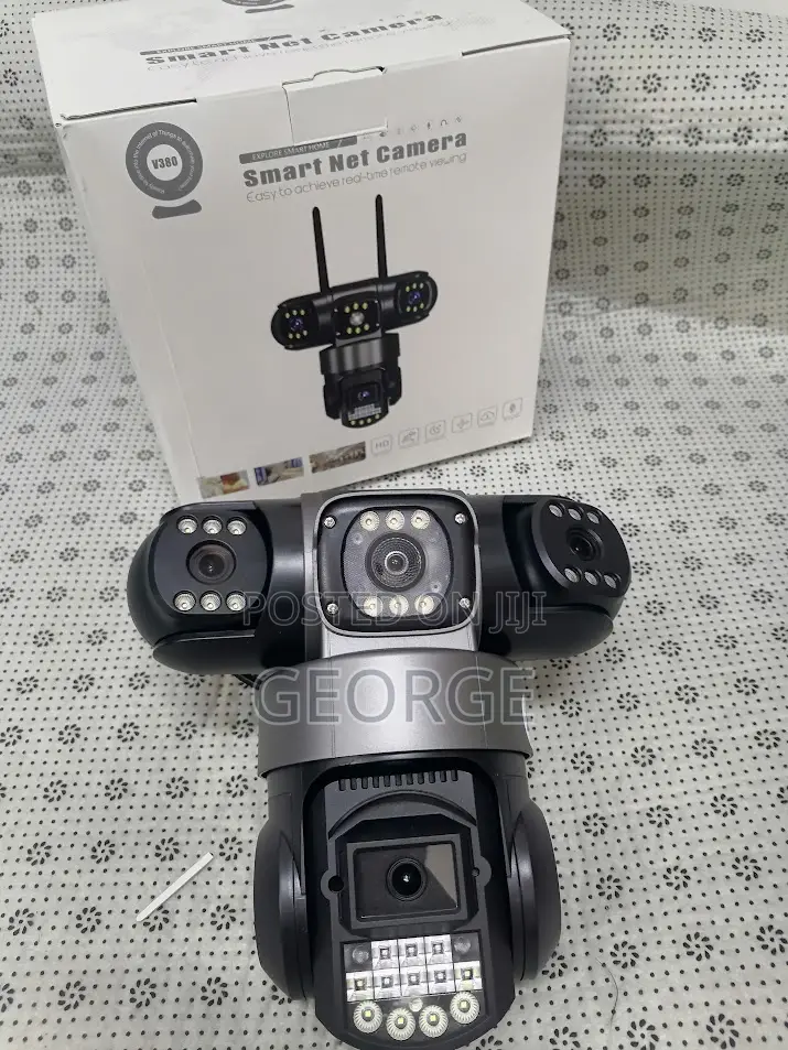 New !.4g Ac Powered V380 PTZ Smart Camera 3 Lens