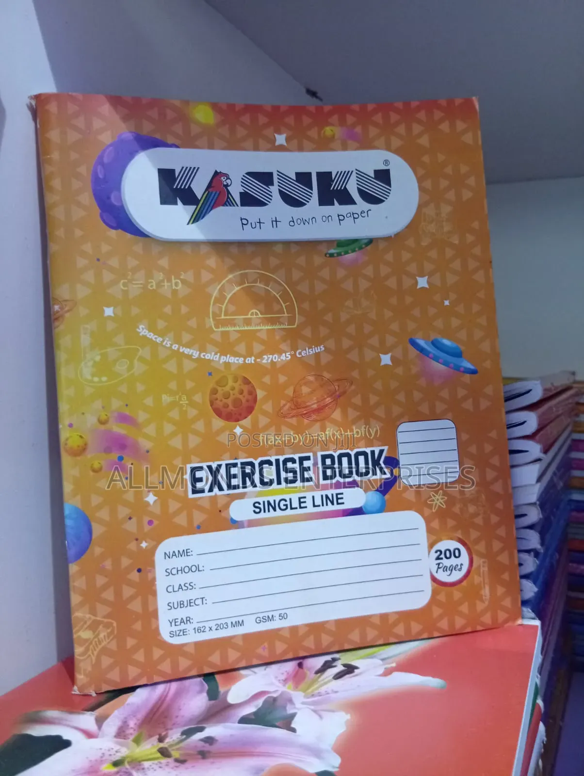 A5 Exercise Book 200pages (Single/Square)- Kasuku