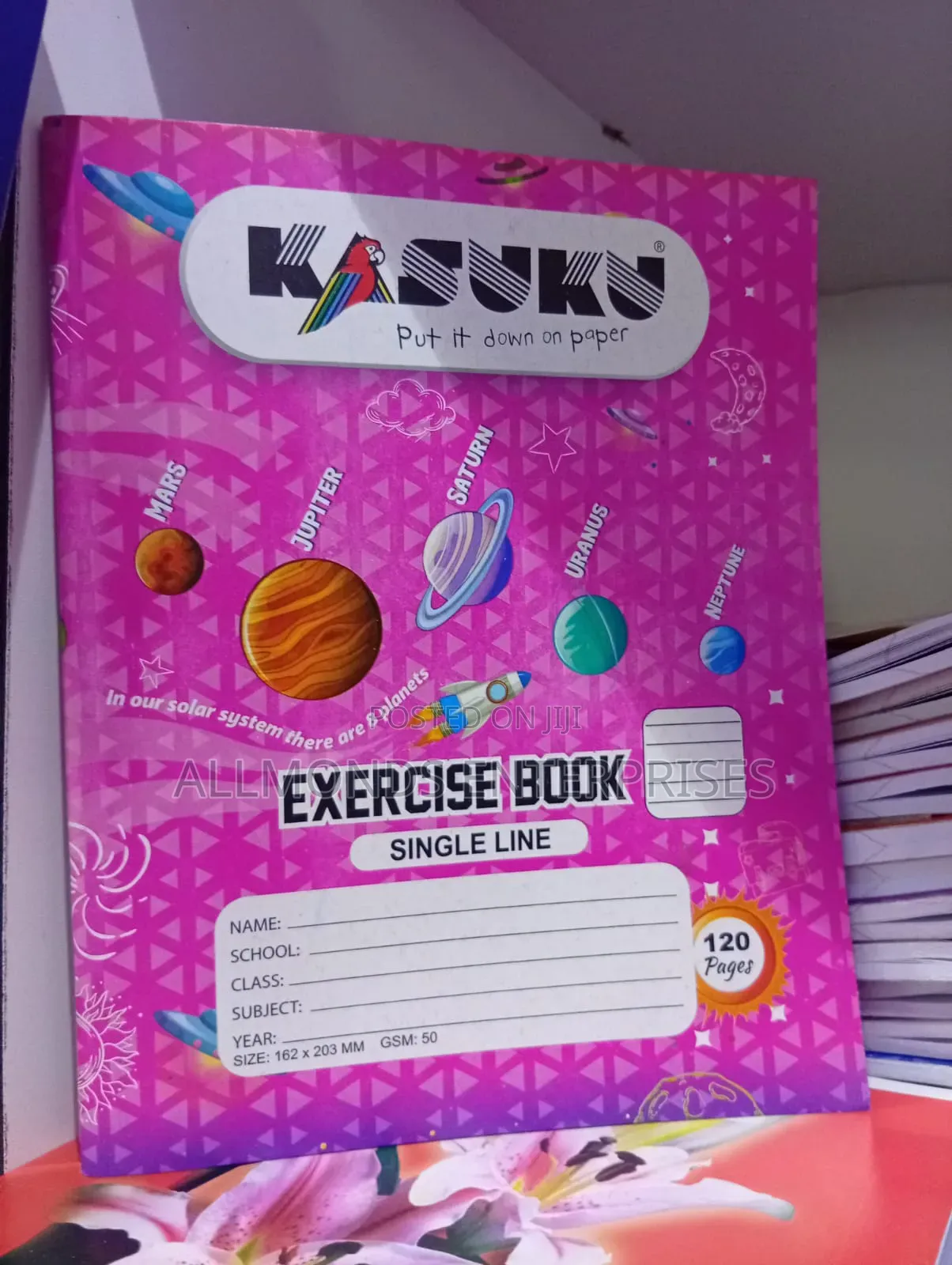A5 Exercise Book 120pages (Square/Single Line)- Kasuku