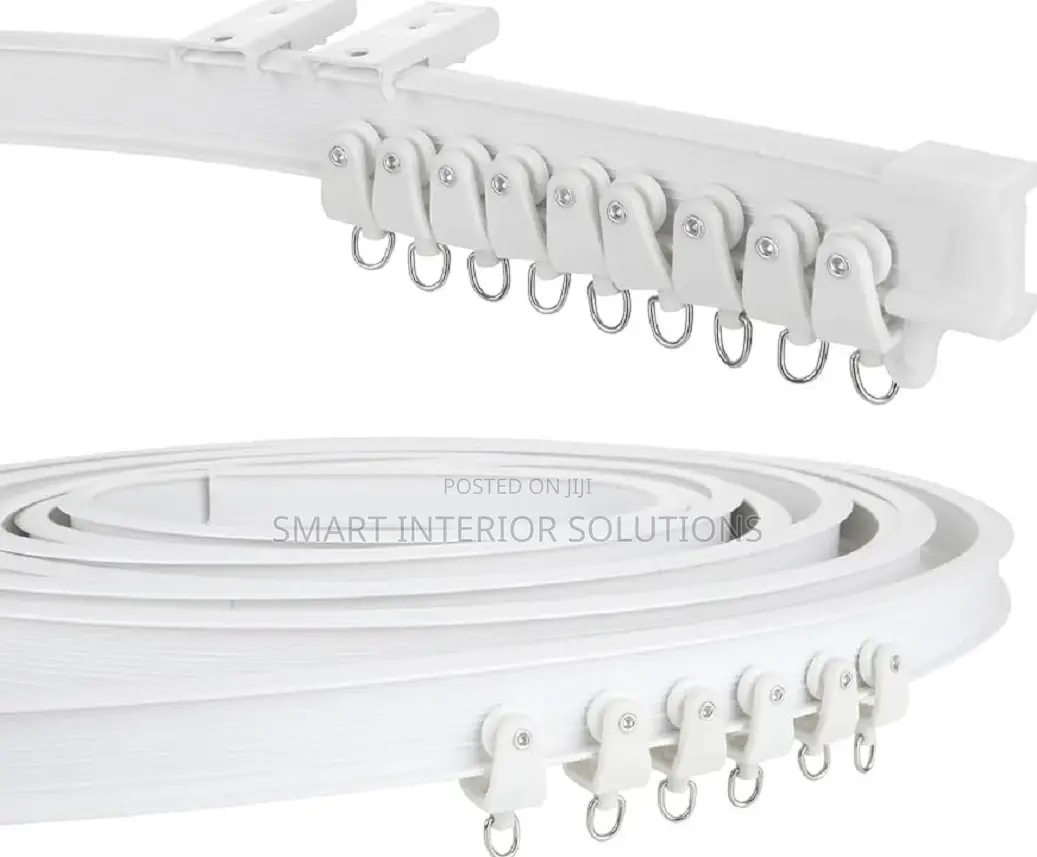 White PVC Bendable Curtain Rail