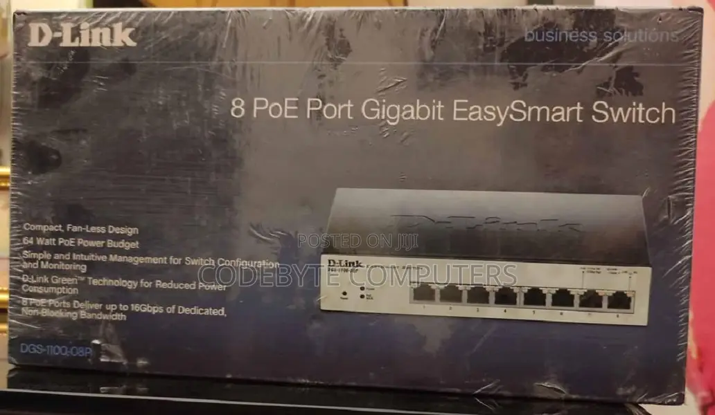D-link 8-port Gigabit Poe Switch 8 Poe Ports - Dgs-1100-08p