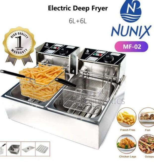 Nunix Double Tank 6+6lt Chips Double Deep Fryer