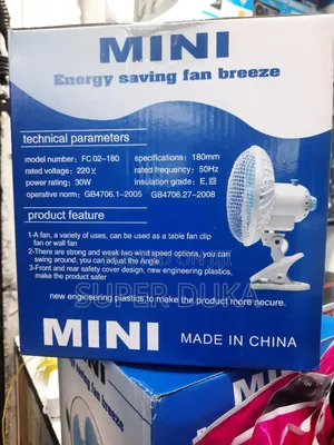 180mm Mini Clip Fan.30w Energy Saver Safe Breeze