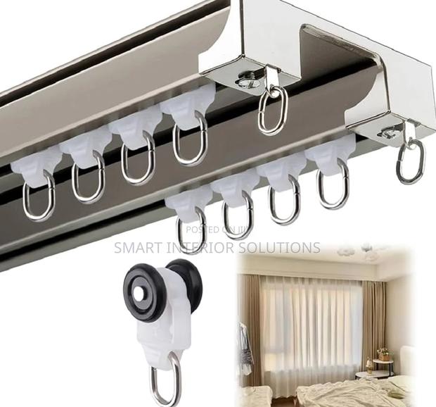 Aluminium Straight Double Curtain Rails