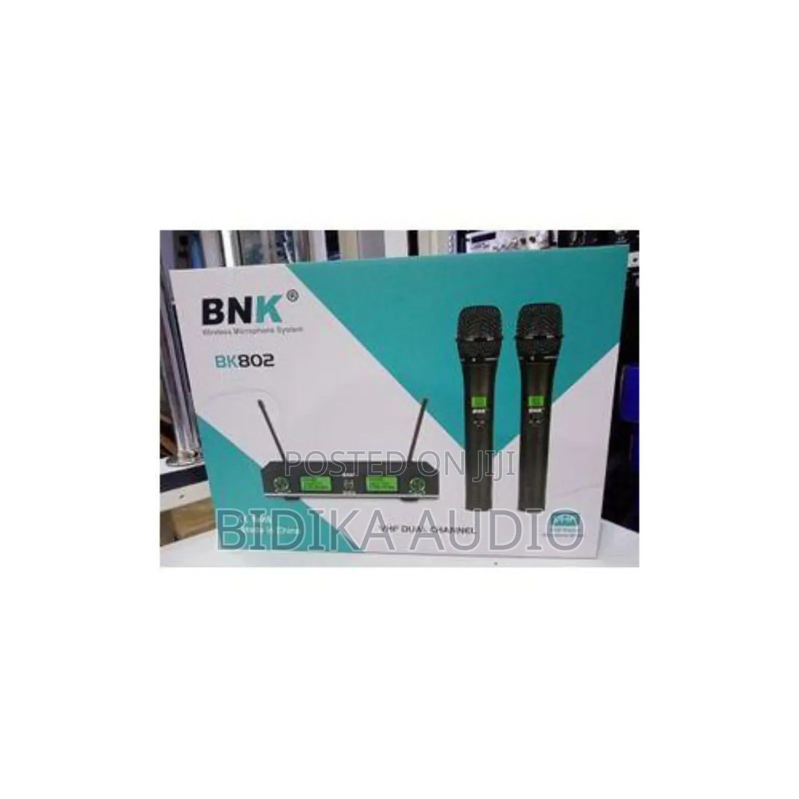 BNK Bk802 VHF Dual Channel 2 Wireless Microphones