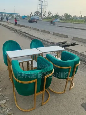 2 Manicure Sets, Green Seats and Marble Tables