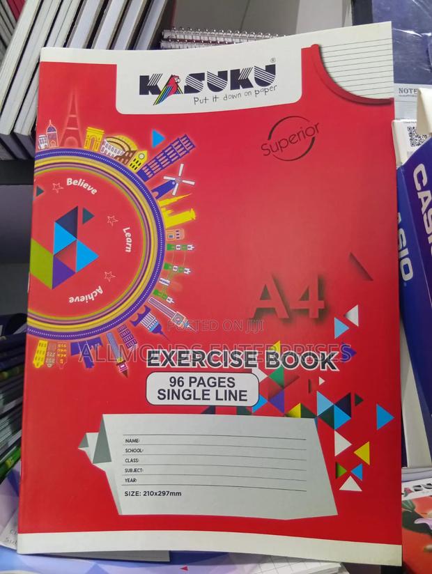 A4 Exercise Book 96 Pages (Single/Square)-Kasuku - thumbnail 3