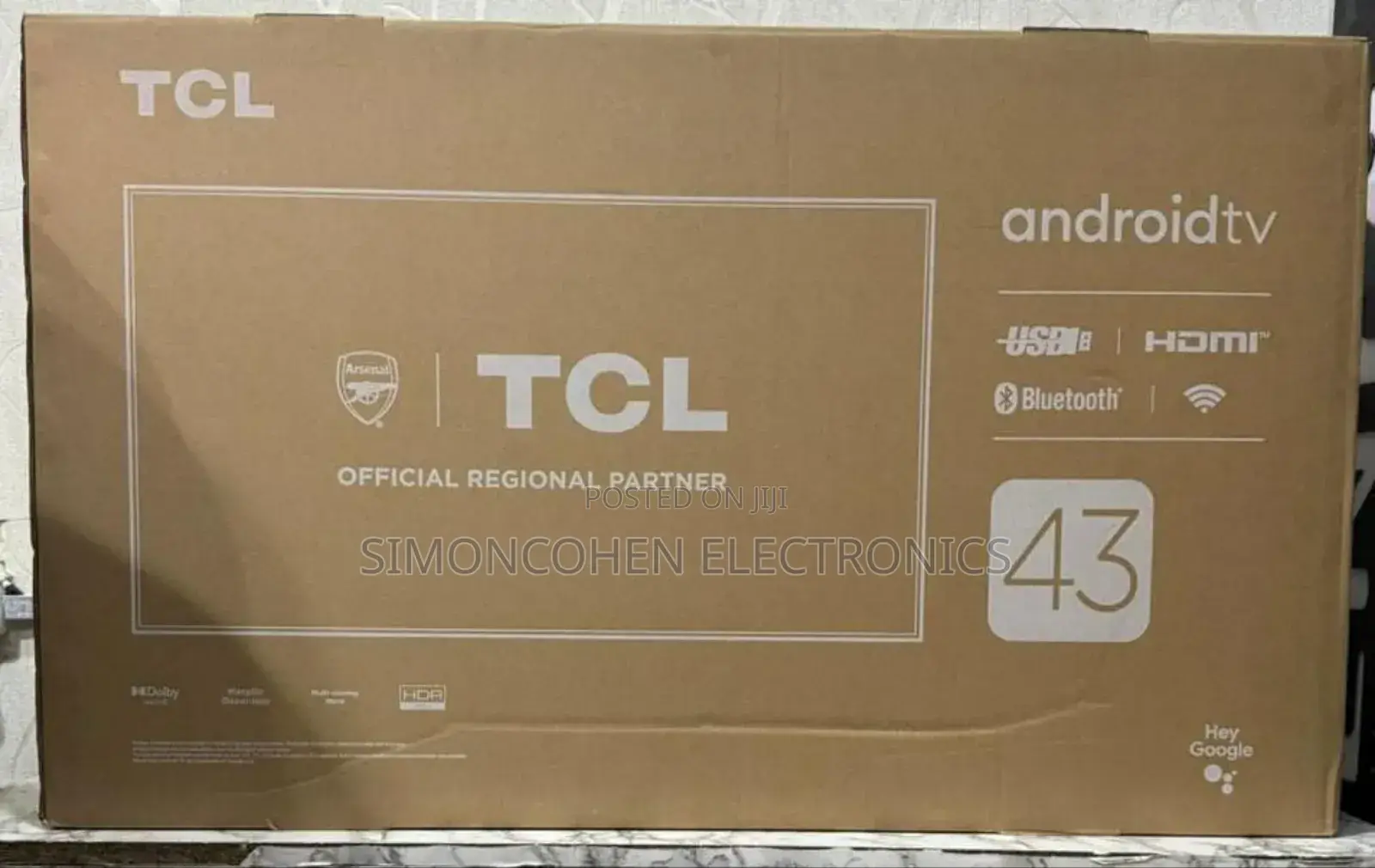 TCL 43 Inches Smart Android Frameless Tv