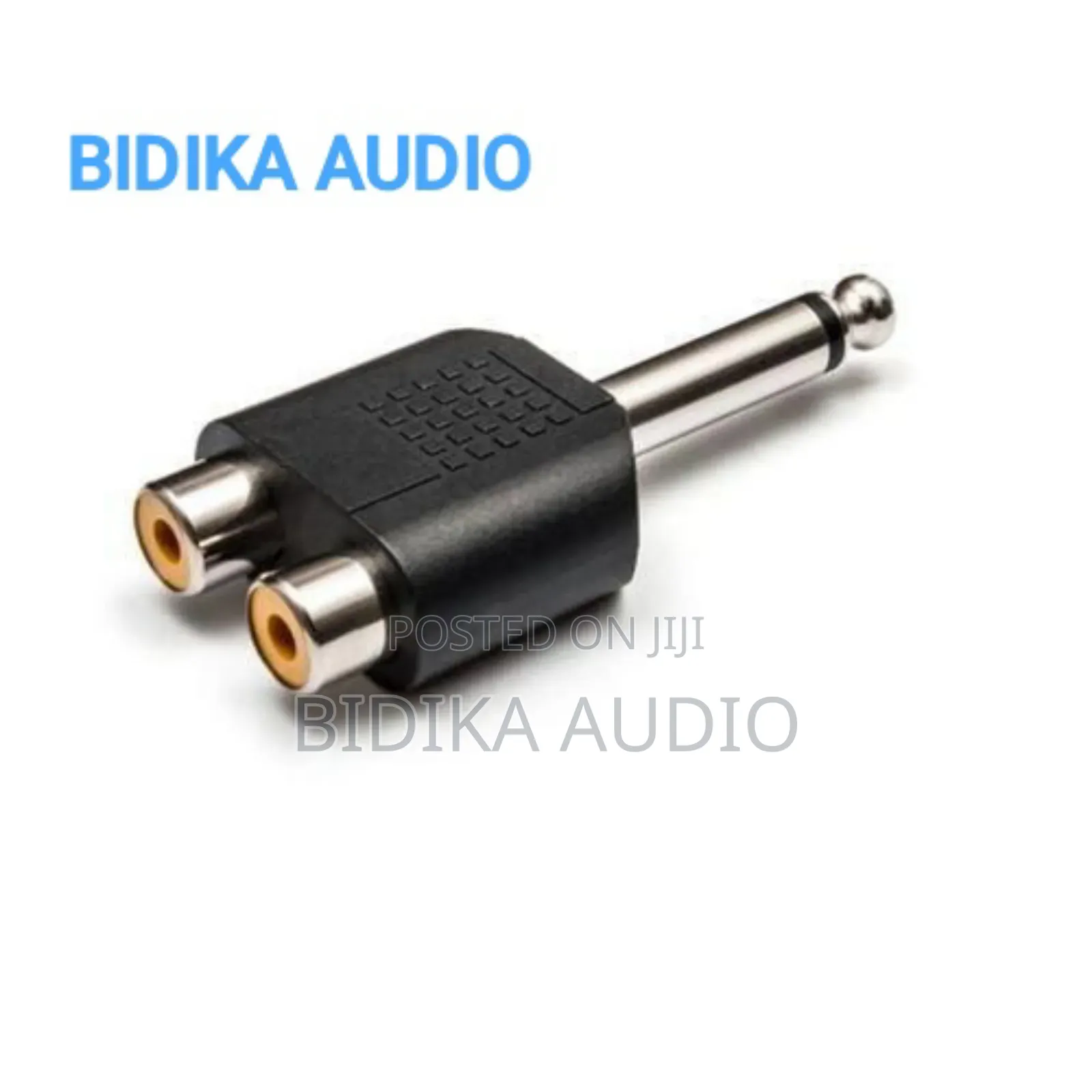 6.35mm Mono Male Jack to Dual 2 Rca Female