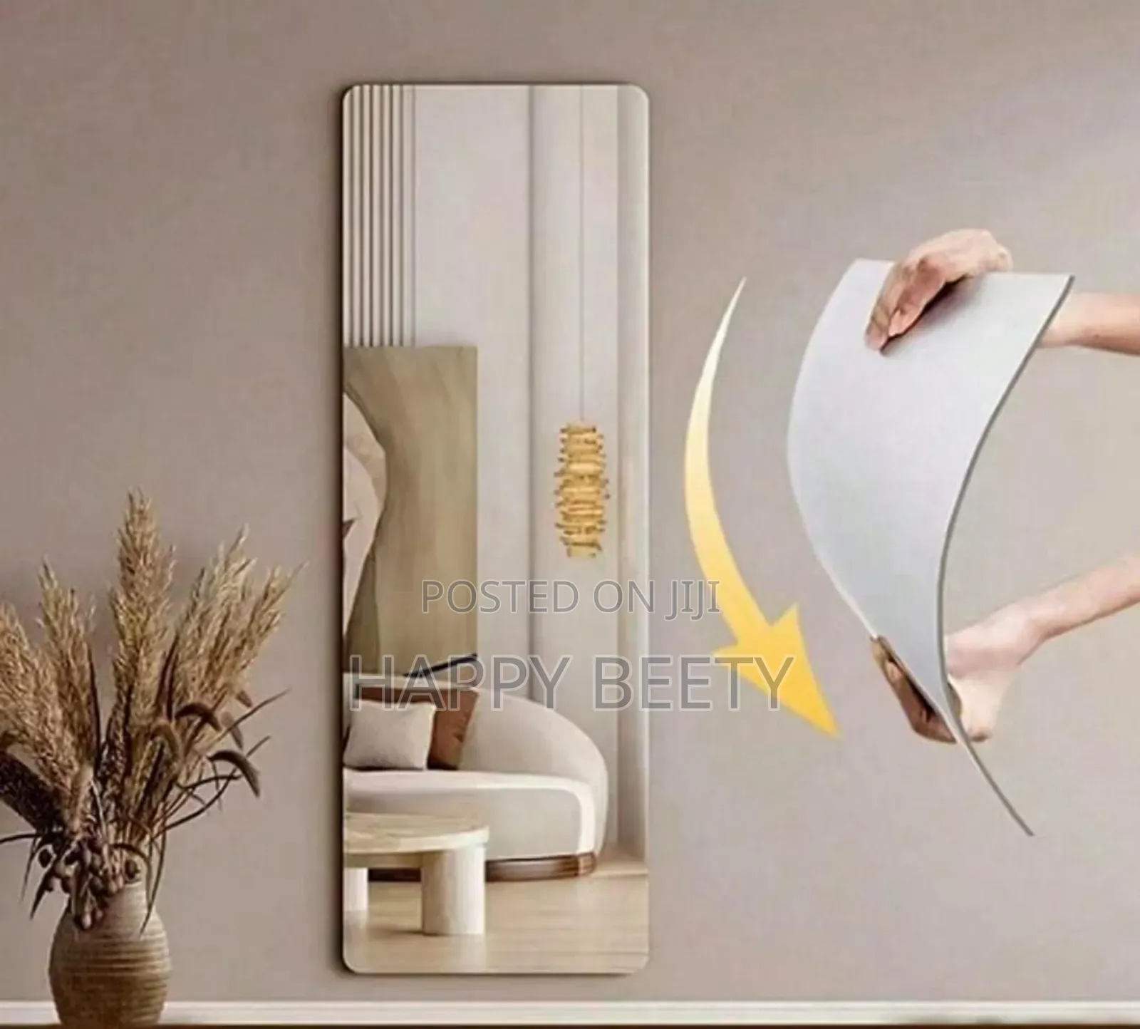 Full-Length Self-Adhesive Acrylic Non Breakable Mirror