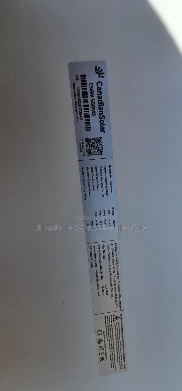 550watts Solar Panel Canadian Solar - thumbnail 5