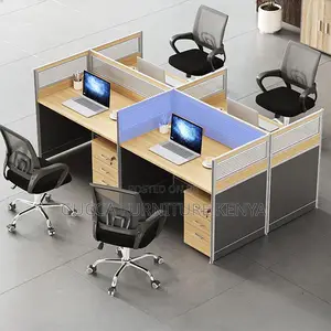 Workstations: 4-Way Workstation With Unfinished Color Top