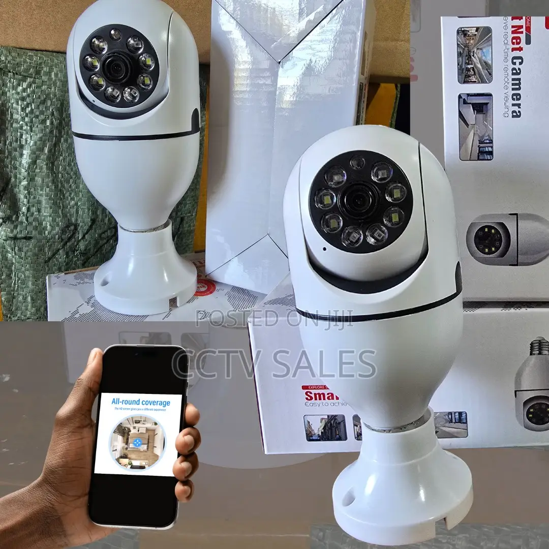 Bulb Type 360° CCTV Camera With Inbuilt Microphone