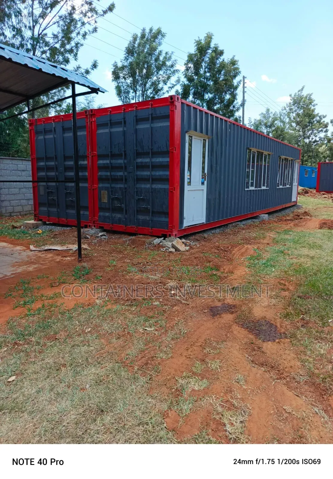 Joint/ Combined 2x40ft Containers to a Conference Hall.
