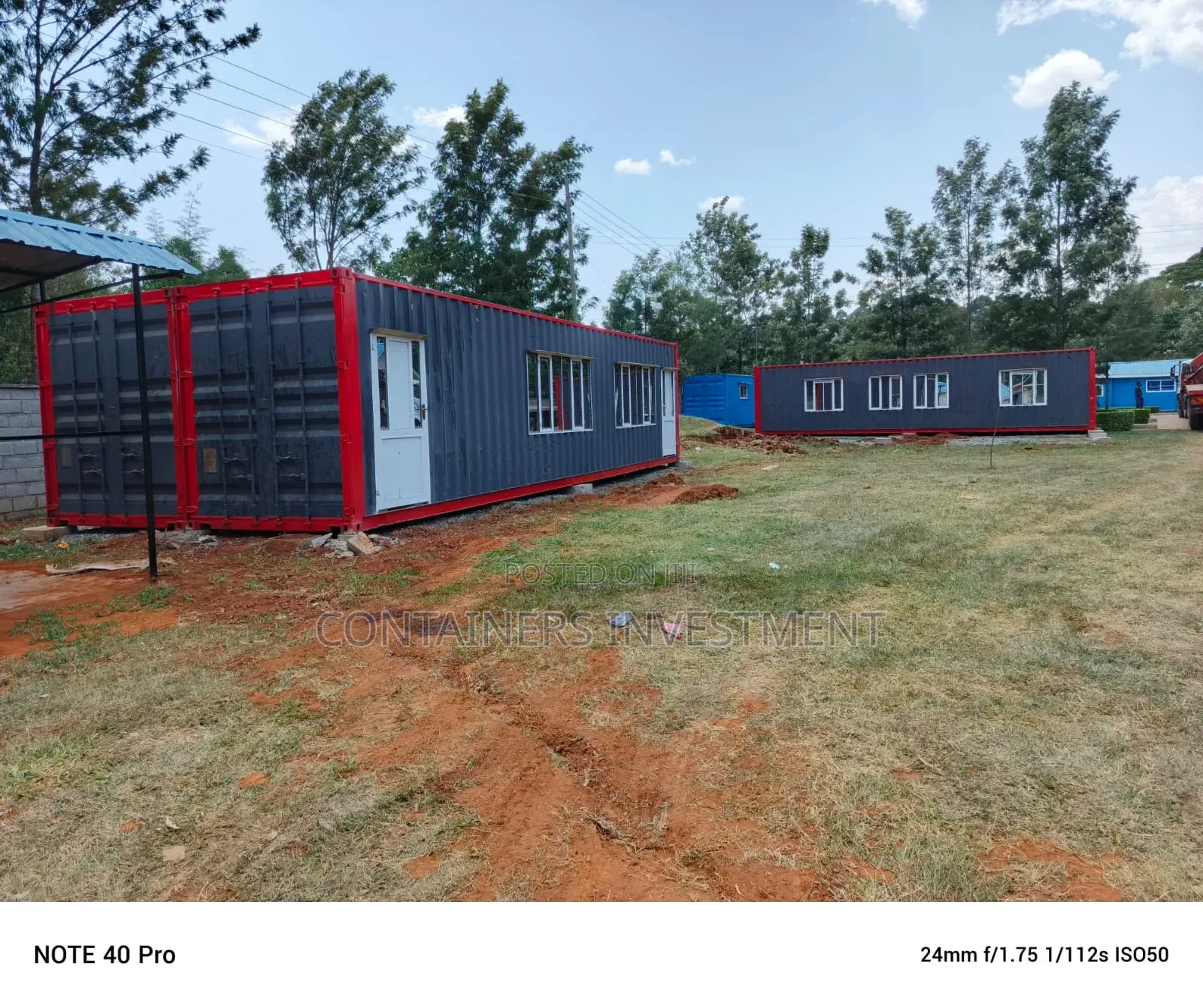Joint/ Combined 2x40ft Containers to a Conference Hall.