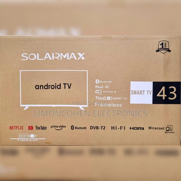Solarmax 43" Smart Android With Bluetooth Tv - thumbnail 3