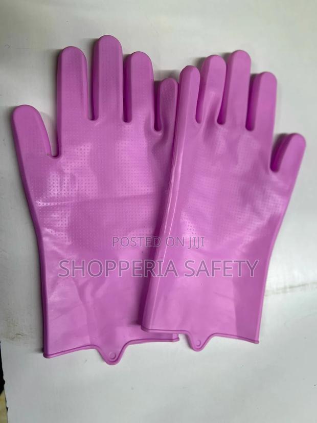 Cleaning Gloves- Silicon Pink - thumbnail 2