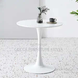 Dining Tables: Office Home Rounded Dining Table-White