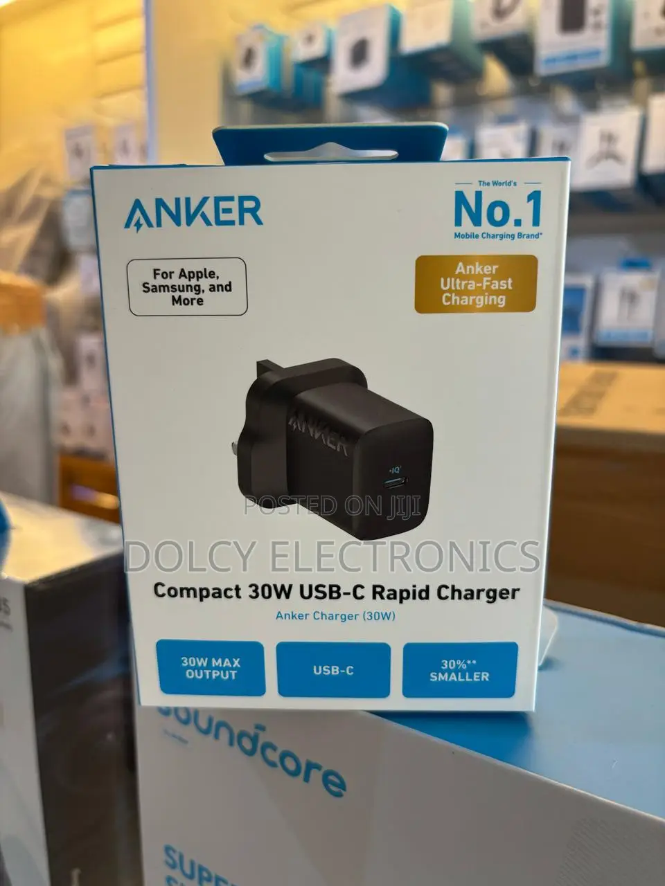 Anker Zolo Charger (30w, Pd 3.0) – A2698k11 – Black