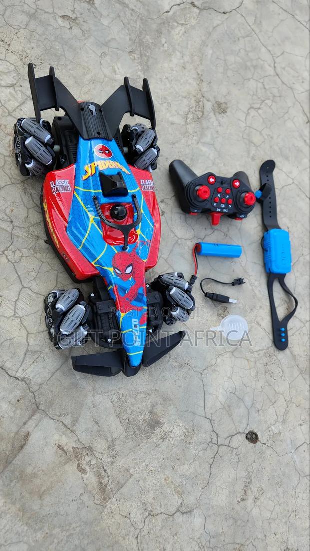 Big Spiderman Spray Rechargeable Racing Car for Kids