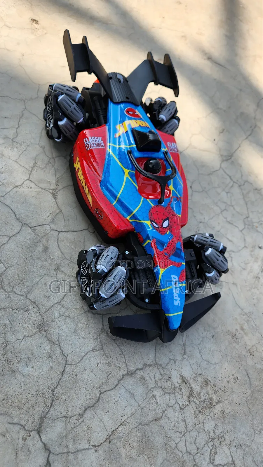 Big Spiderman Spray Rechargeable Racing Car for Kids