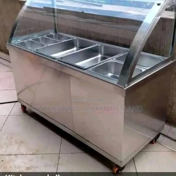 Stainless Steel Bain Marie With Curved Glass