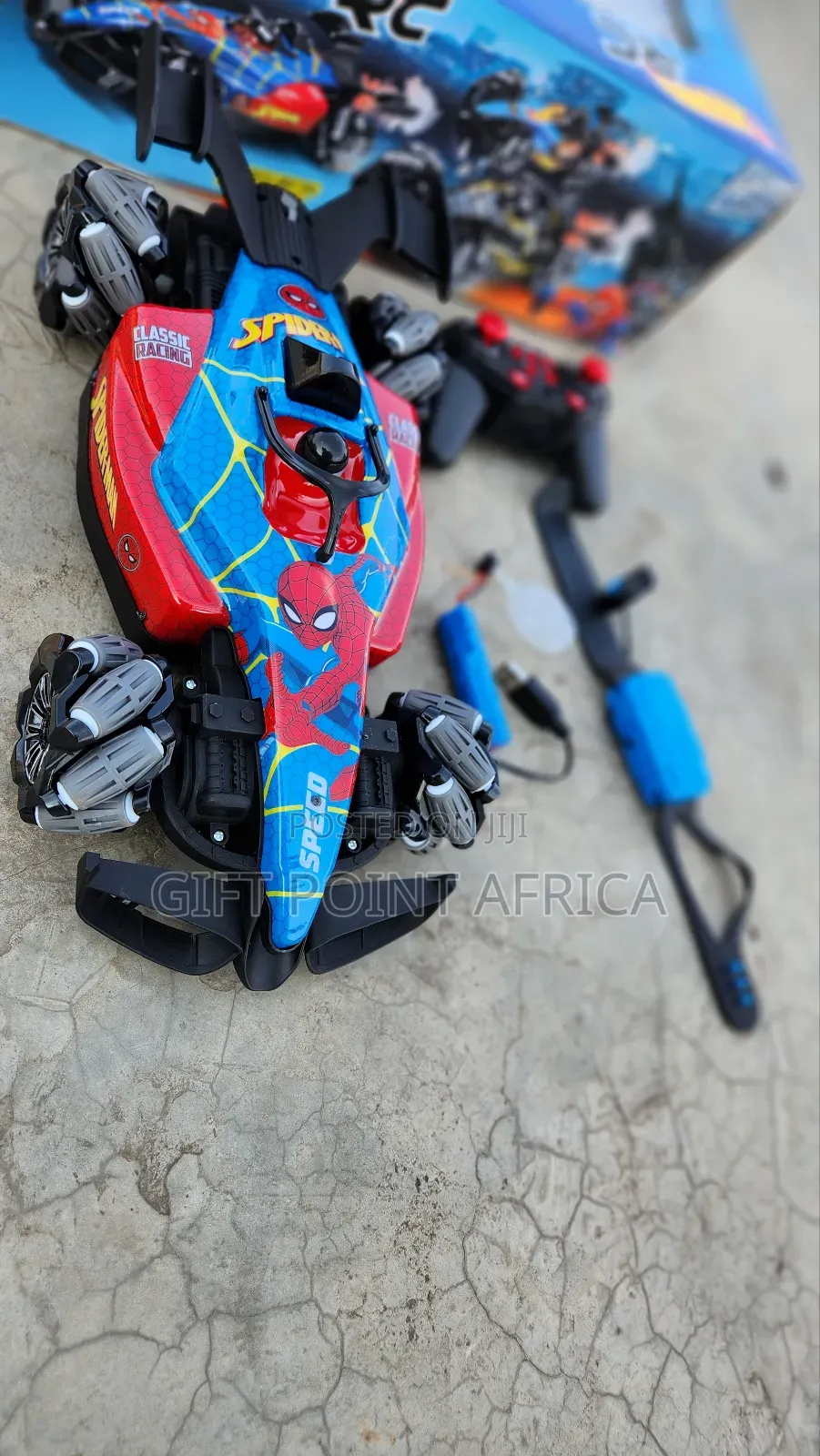Spiderman Rechargeable R.C With Hand Gesture Watch Cars