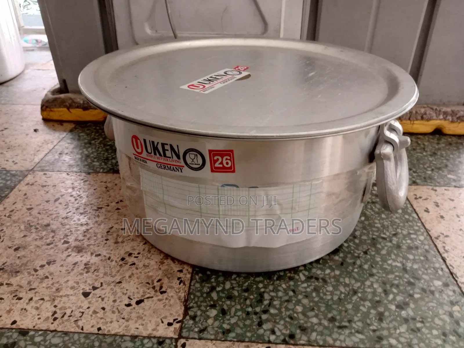 25 LTR Aluminium Sufuria With Handle +Lid /Uken Heavy Gauge Sufuria